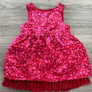 Cat & Jack Vibrant Red Dress with Pink Accents